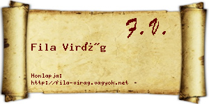 Fila Virág névjegykártya